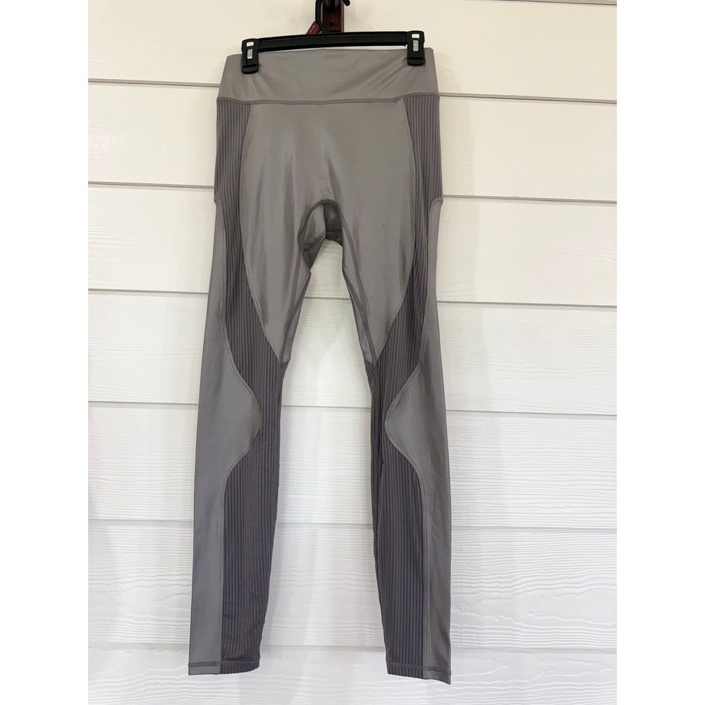 A- 058- Fabletics Motion365+ High-Waisted Legging Tall Gunmetal Grey Shine M